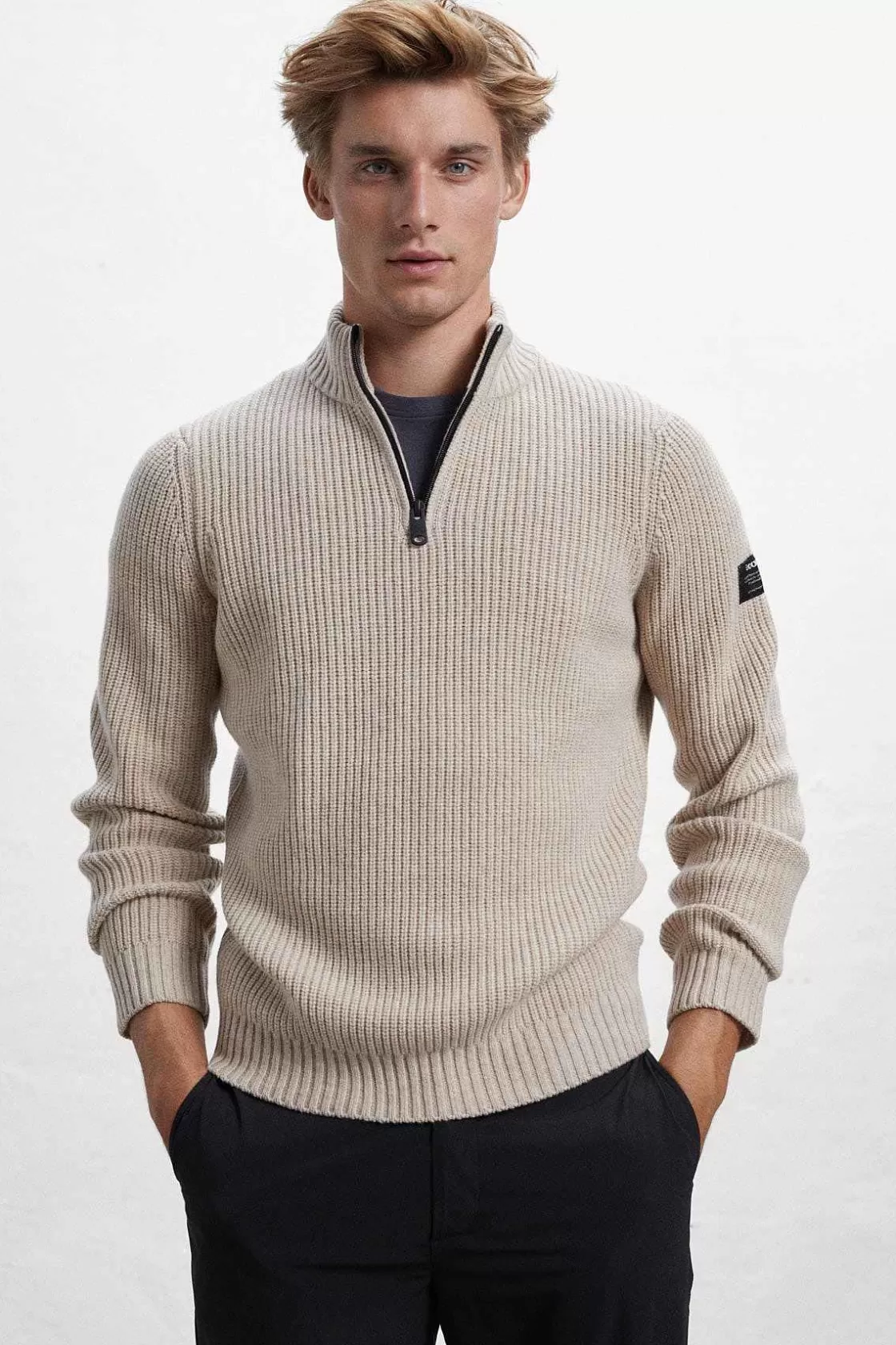 Herren ECOALF Brauner Merto-Strickpullover