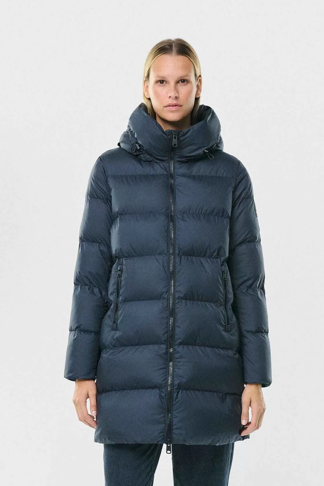 Damen ECOALF Dunkelblauer Manlie-Mäntel