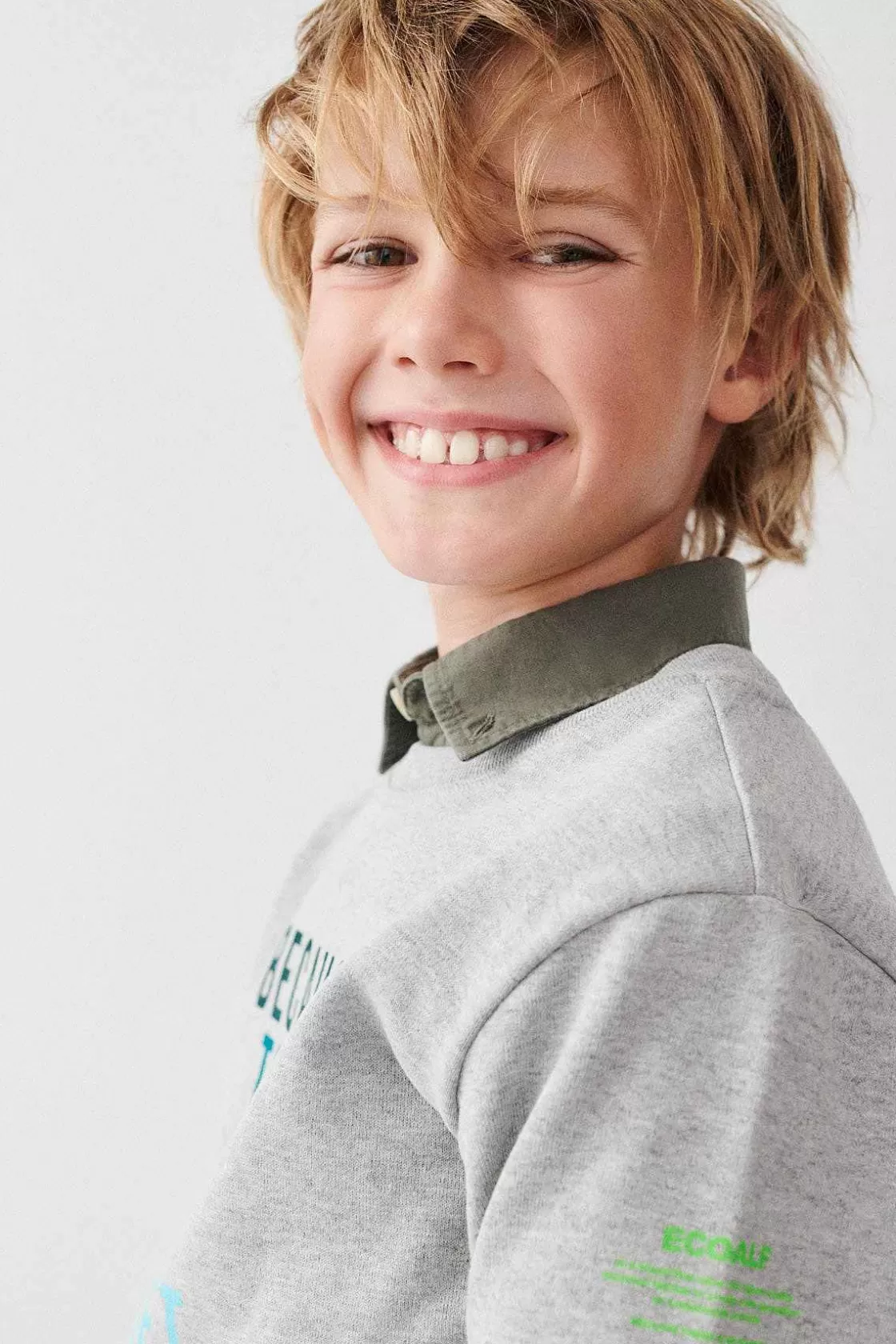 Kinder ECOALF Grau Meliertes Bardera Kinder-Sweatshirt