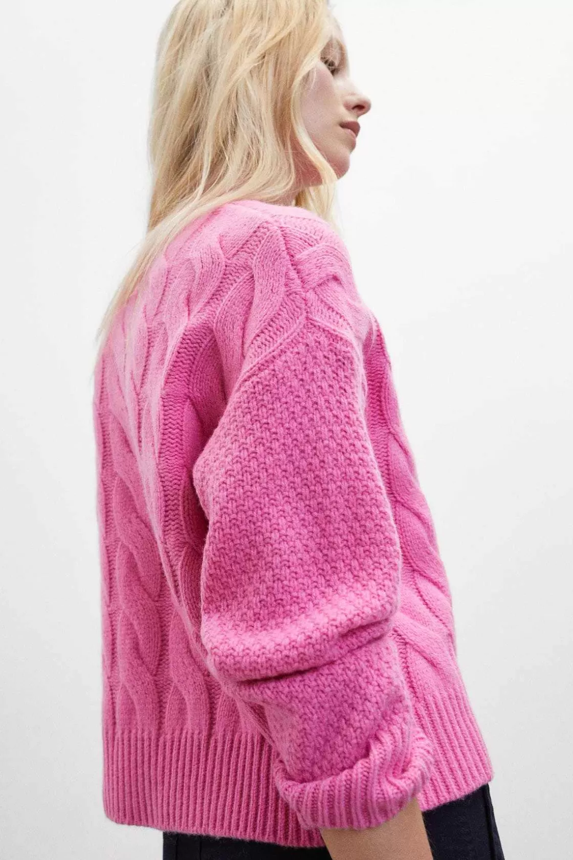 Damen ECOALF Rosafarbener Mimosa-Strickpullover